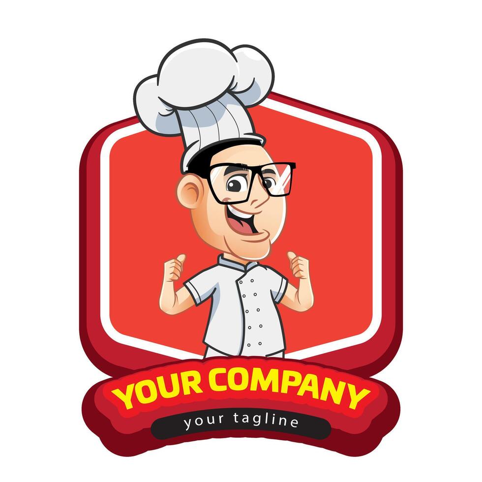 Chef logo design template illustration vector