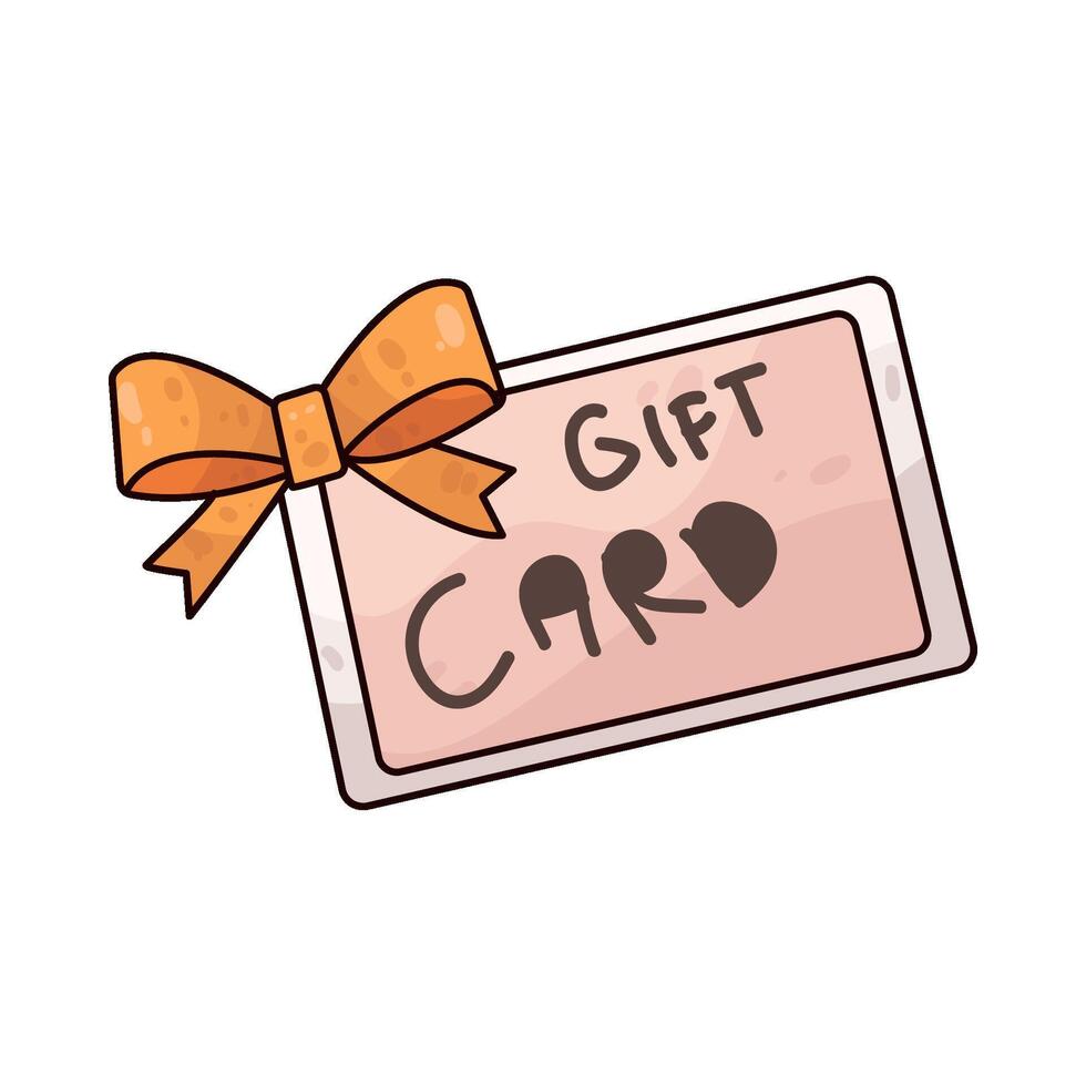 Illustration of gift card vector