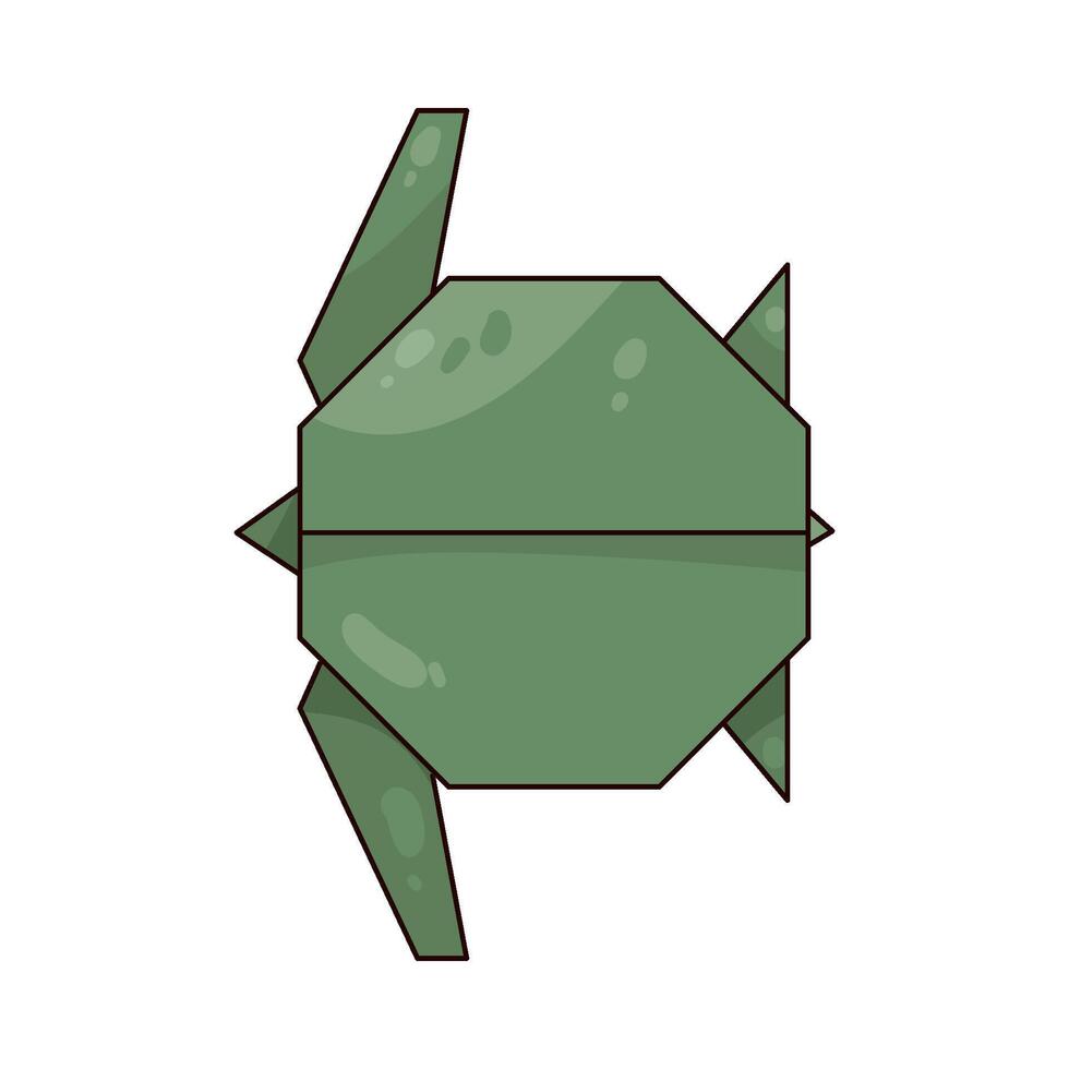 Illustration of origami turtle vector