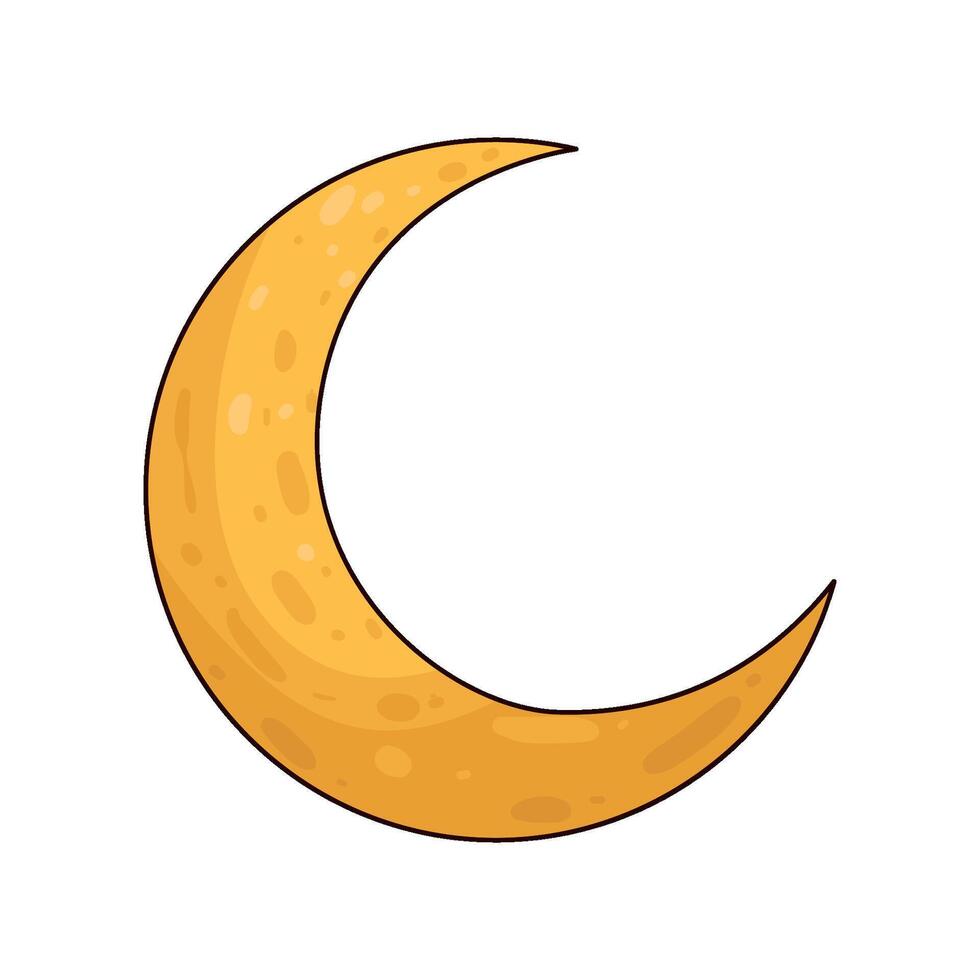 Illustration of crescent moon vector