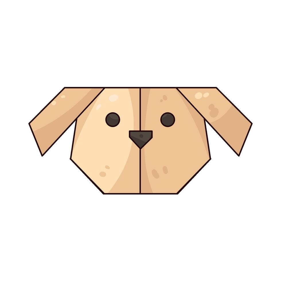 Illustration of origami dog vector