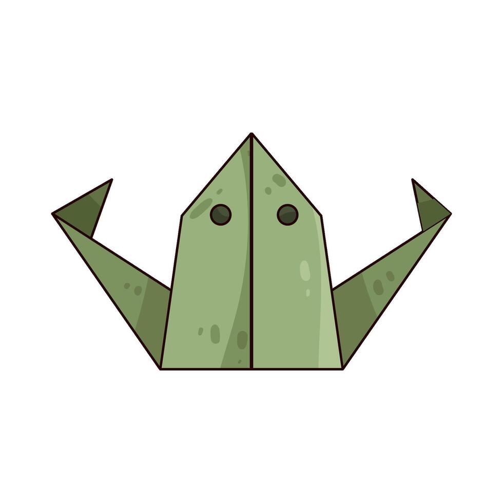 Illustration of origami frog vector