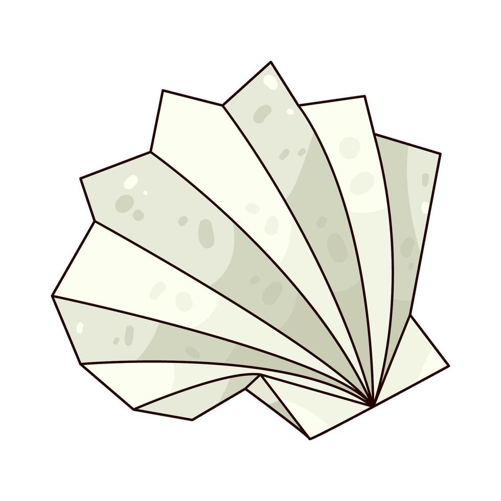Illustration of origami seashell vector