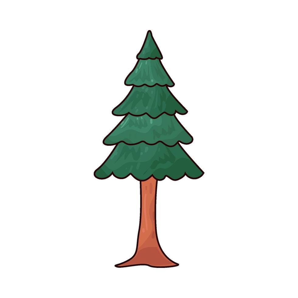 Illustration of pine tree vector