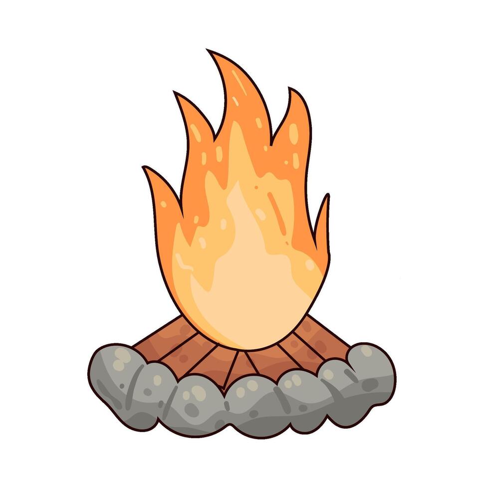Illustration of campfire vector