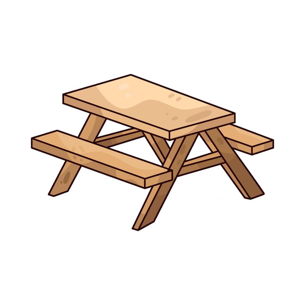 Illustration of Picnic Table vector