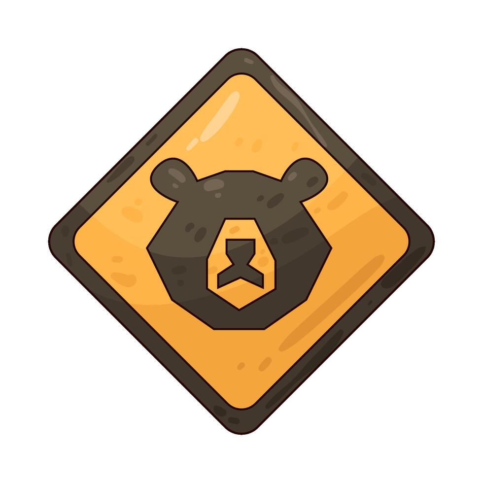 Illustration of Bear Warning vector