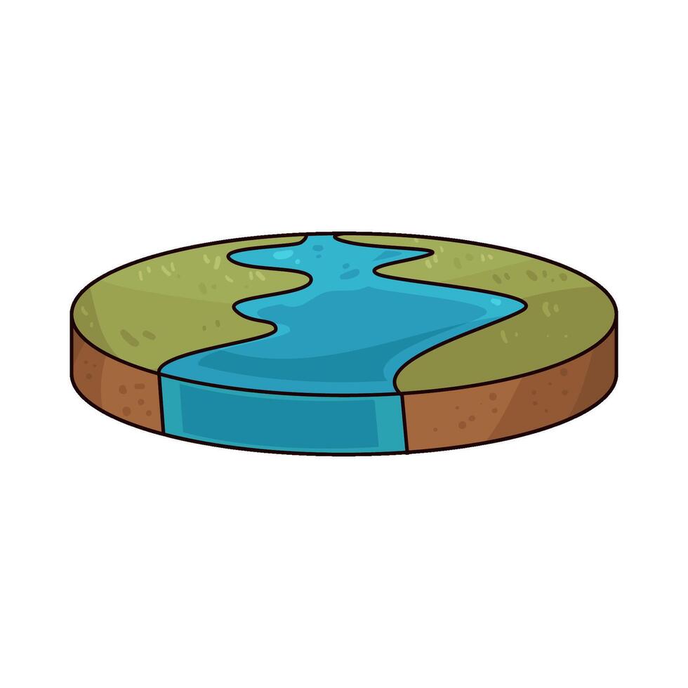 Illustration of river vector