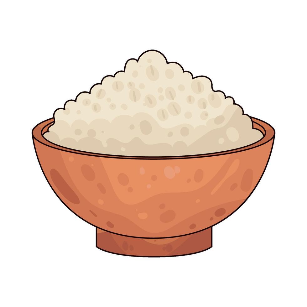 Illustration of Oats Bowl vector
