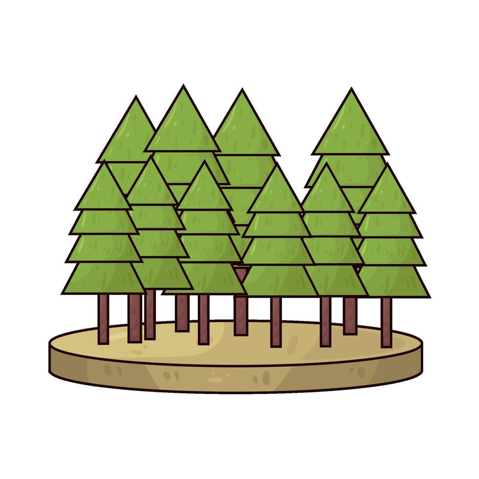 Illustration of forest vector