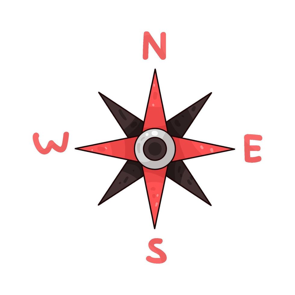 Illustration of compass vector