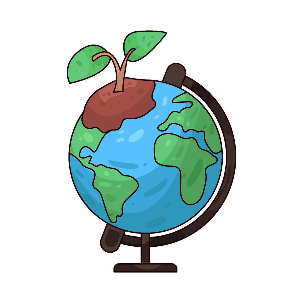 Illustration of globe vector