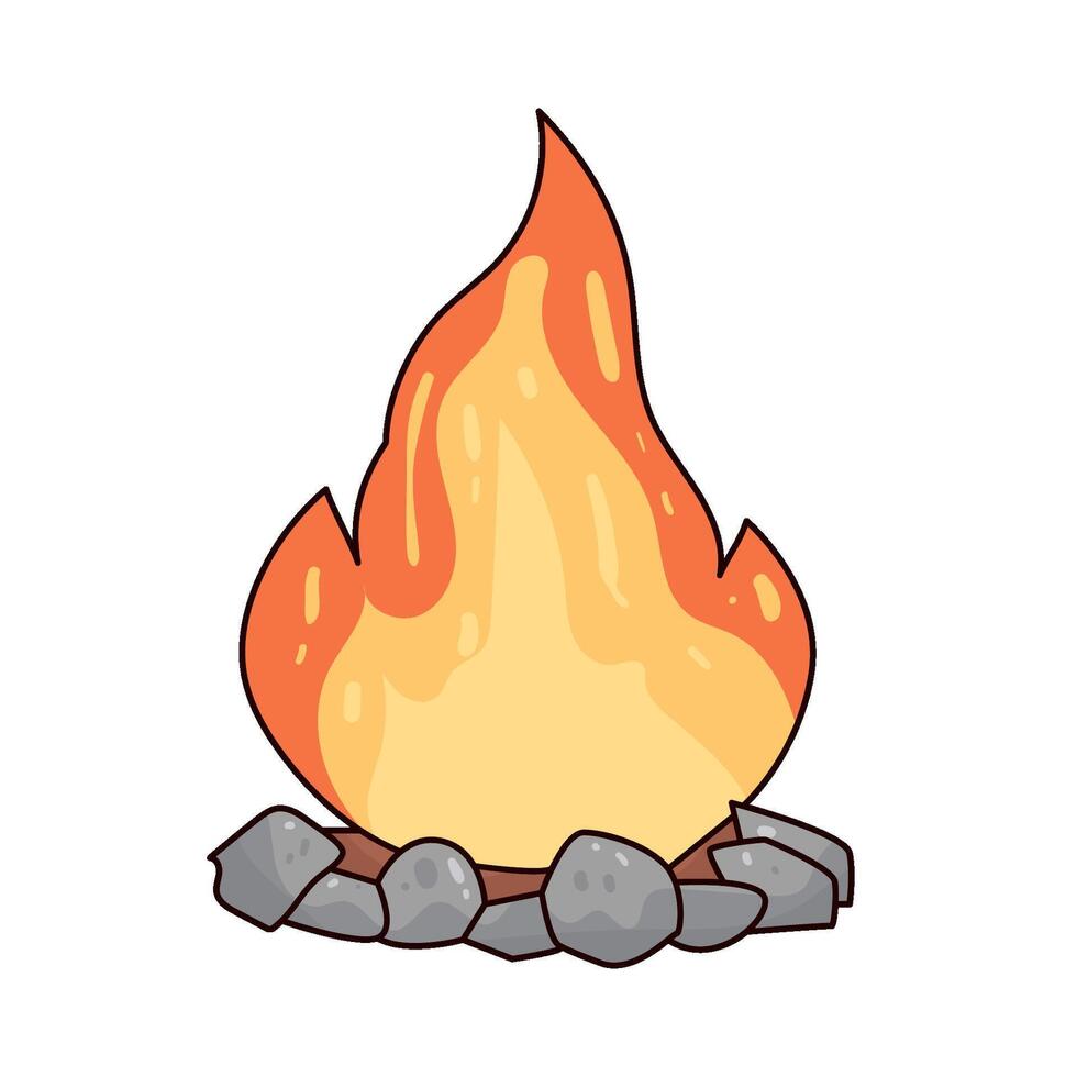 Illustration of campfire vector