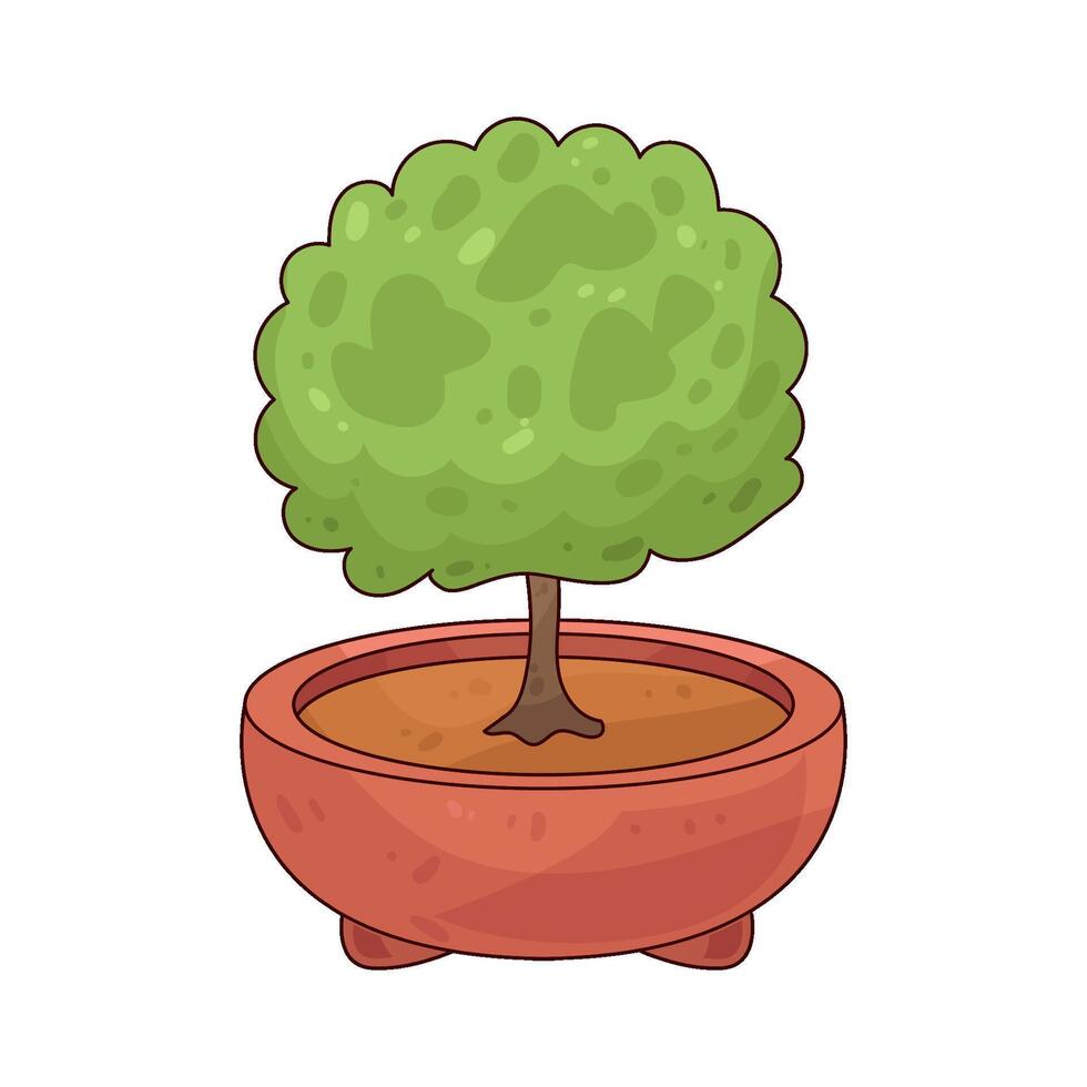 Illustration of bonsai tree vector