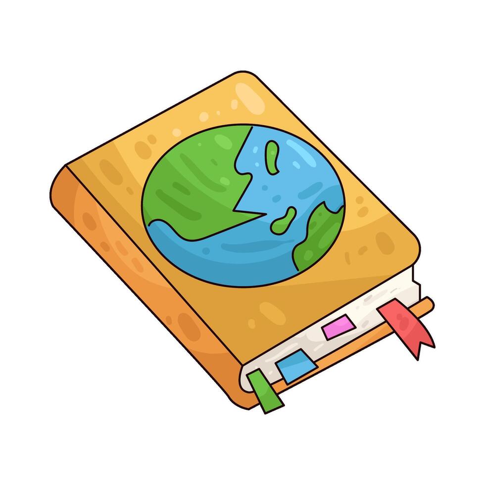 Illustration of travel guide book vector