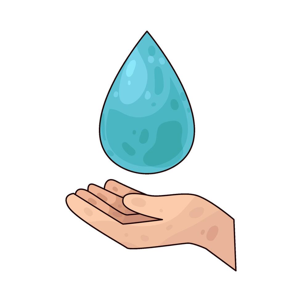 Illustration of save water vector