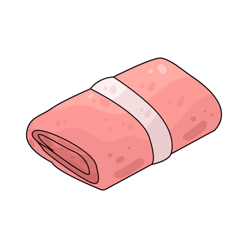 Illustration of folded towel vector