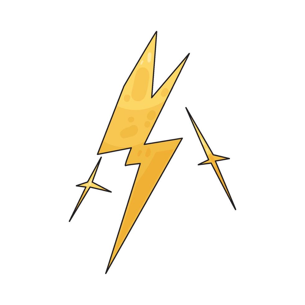 Illustration of lightning bolt vector