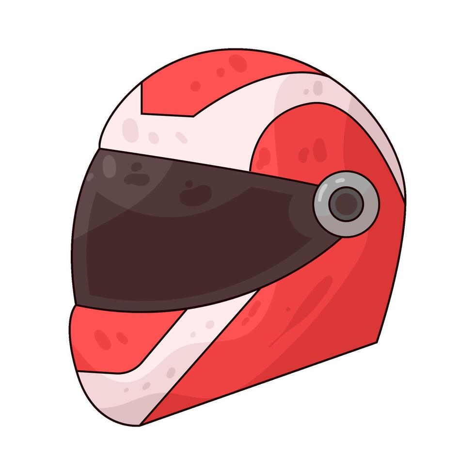Illustration of motorcycle helmet vector
