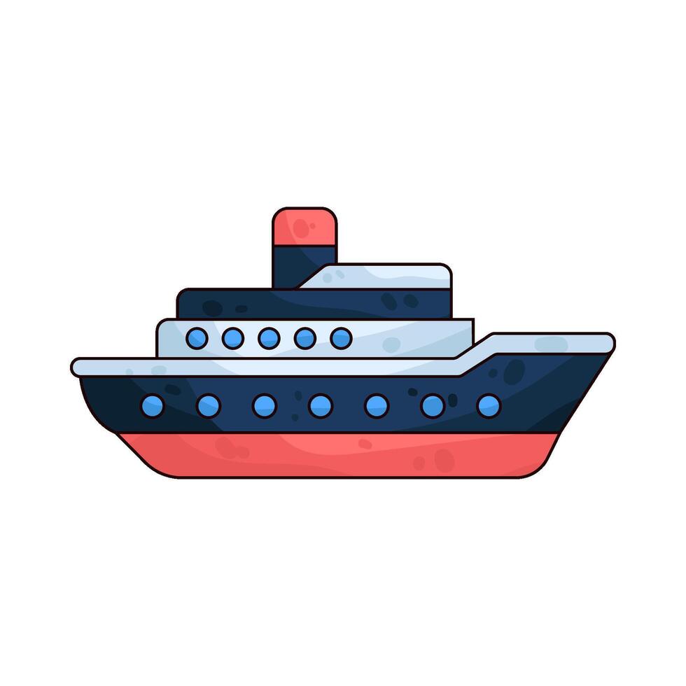 Illustration of cruise ship vector