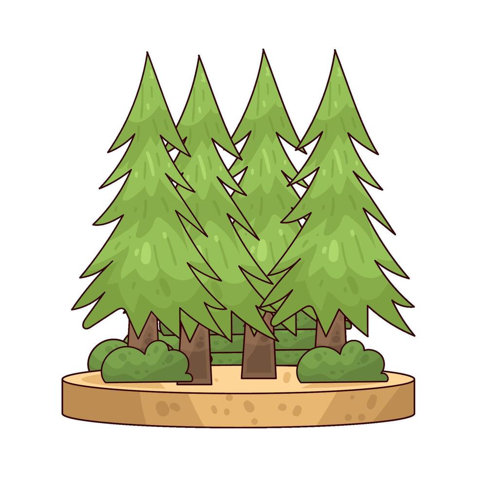 Illustration of forest vector