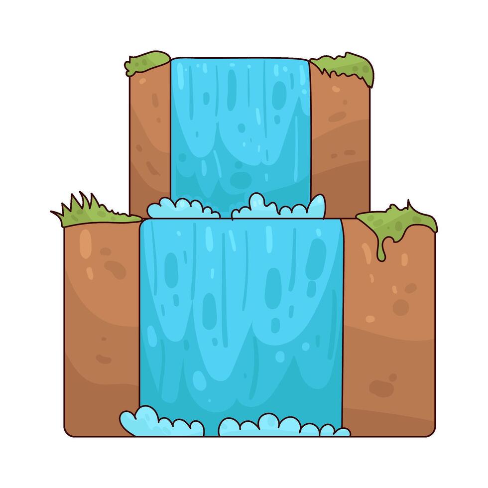 Illustration of waterfall vector
