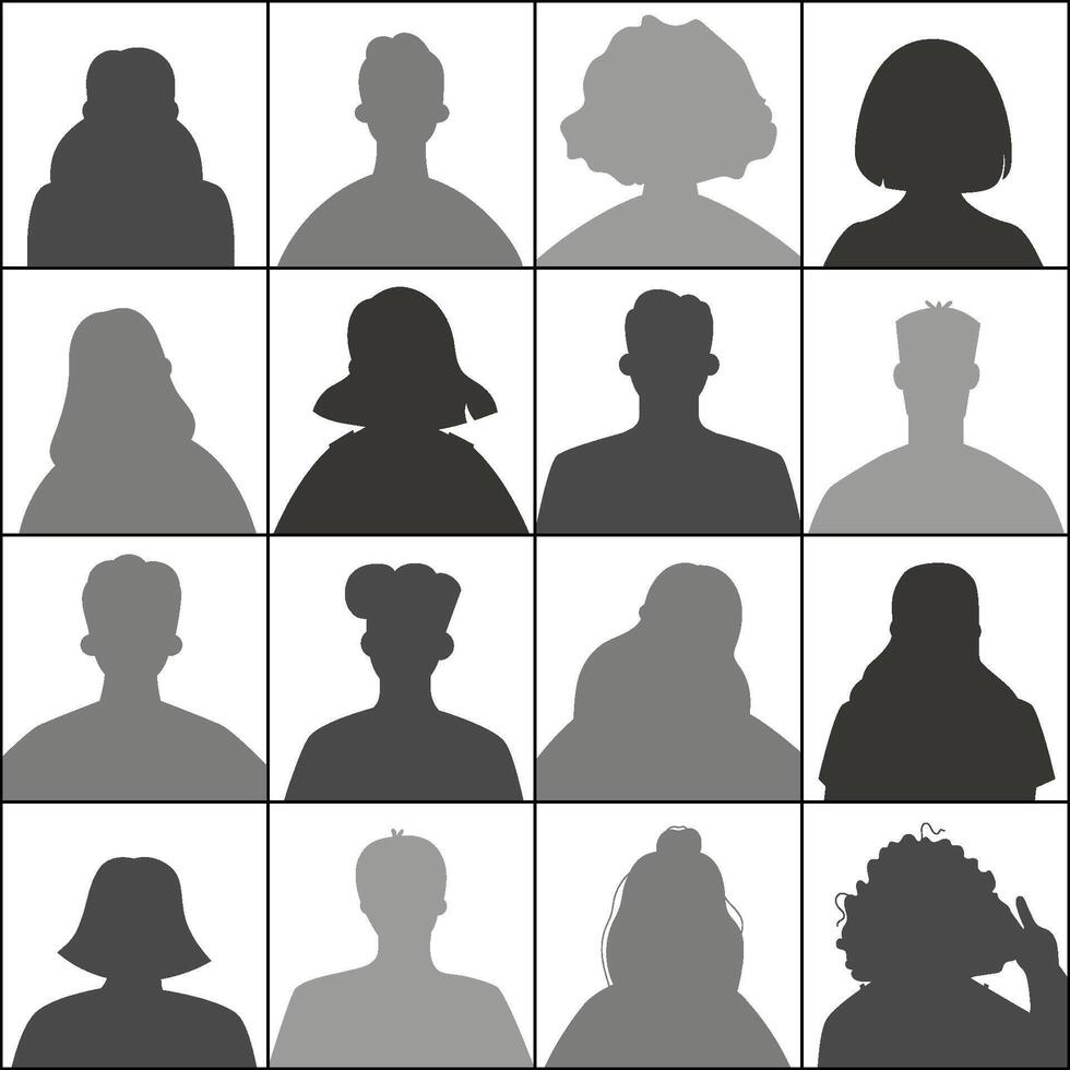 Different people's avatars vector
