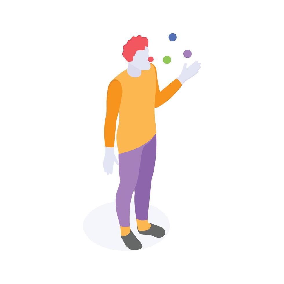 A performer juggling for events and celebrations vector