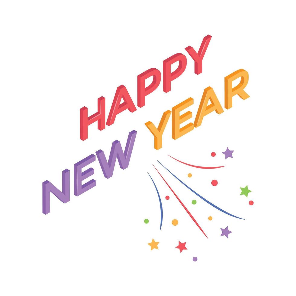 Get this amazing icon of new year banner in modern style vector
