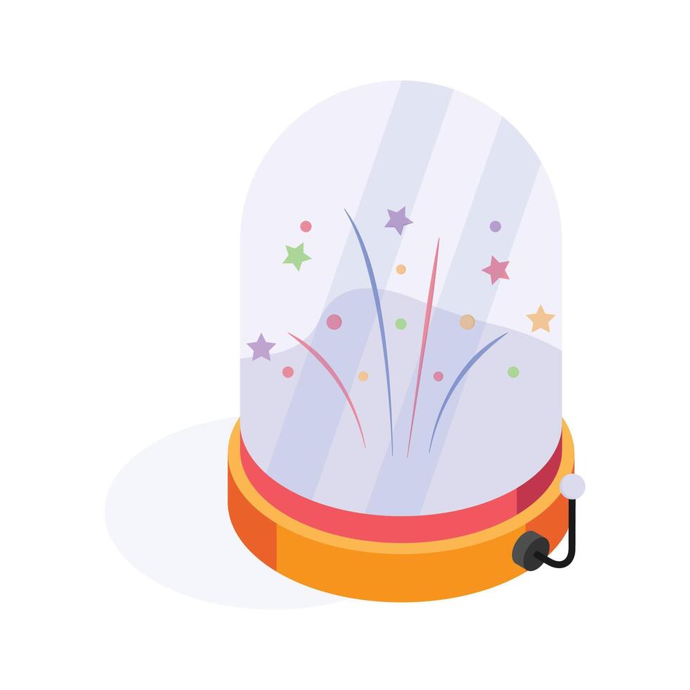 A winter themed globe with snow for holiday decorations vector
