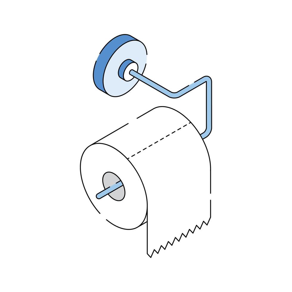 Toilet paper roll representing hygiene and sanitary essentials vector