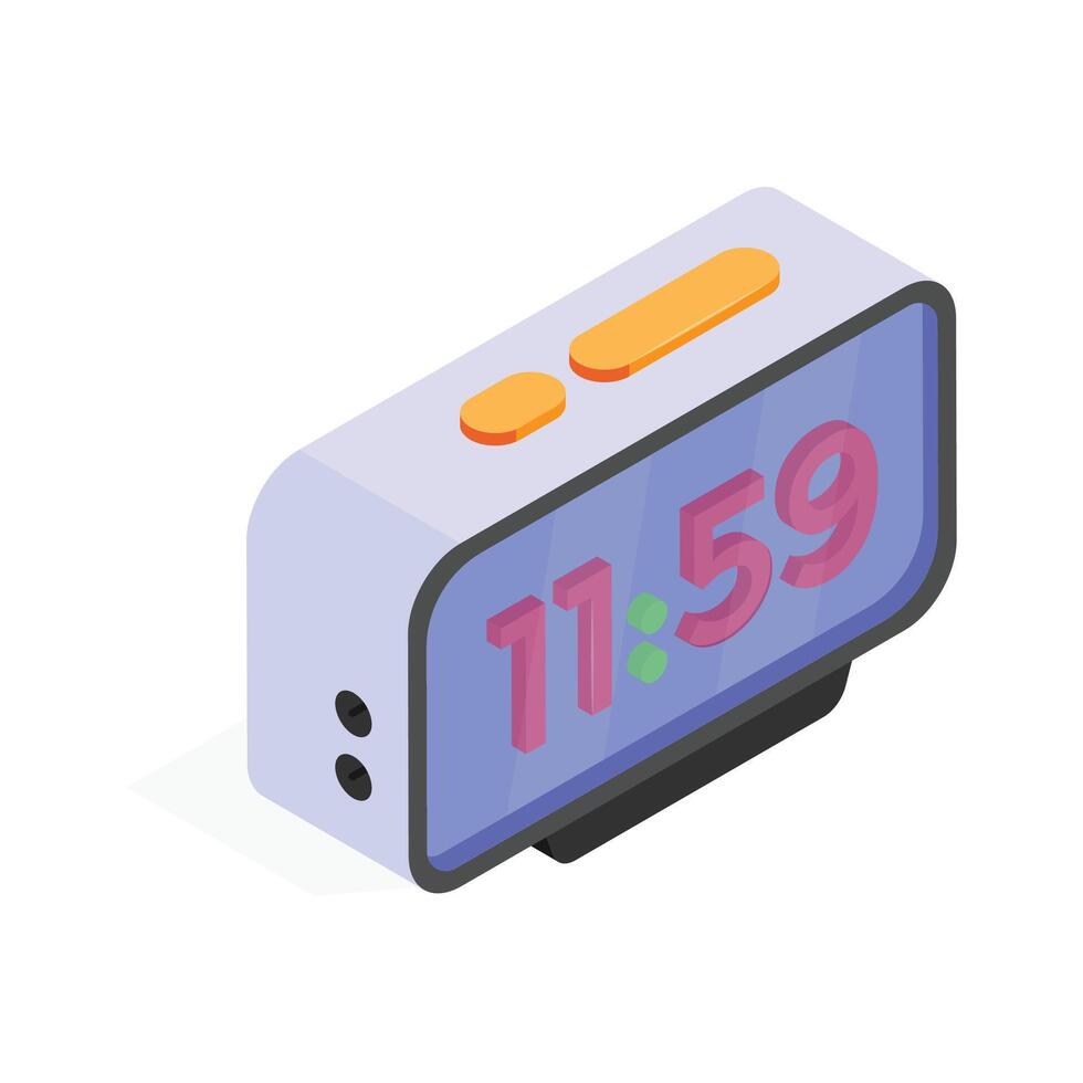 Digital clock showing new year countdown vector
