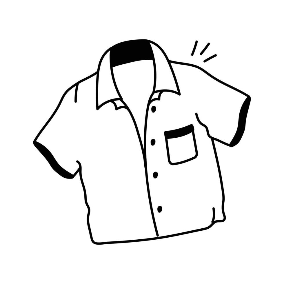 Classic short sleeve shirt in modern design style vector