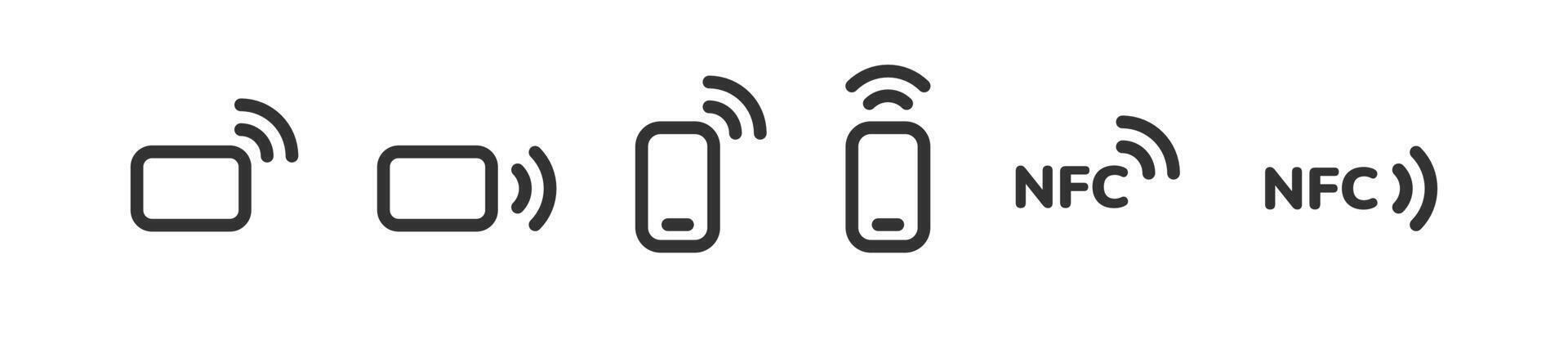 Nfc payment technology icon. Wireless mobile pay. Credit card digital pay. vector