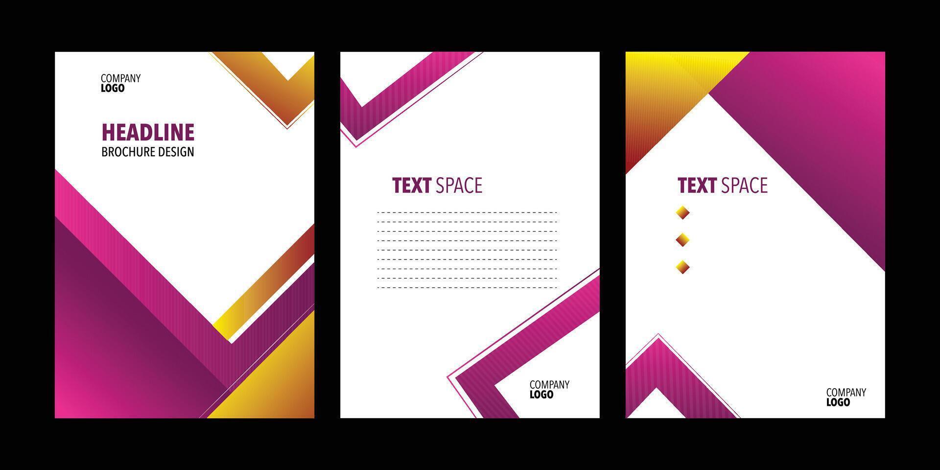 Modern brochure design template with a cover back and inner vector