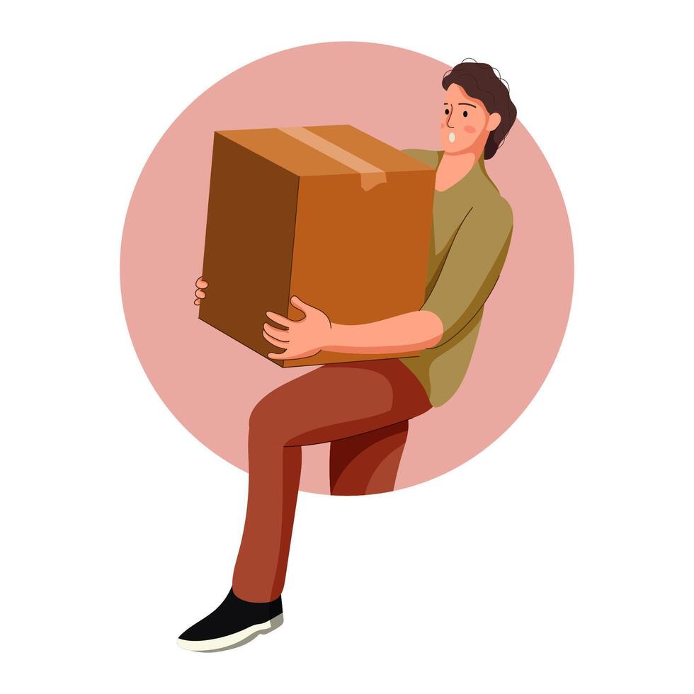 Boy Delivery Package vector