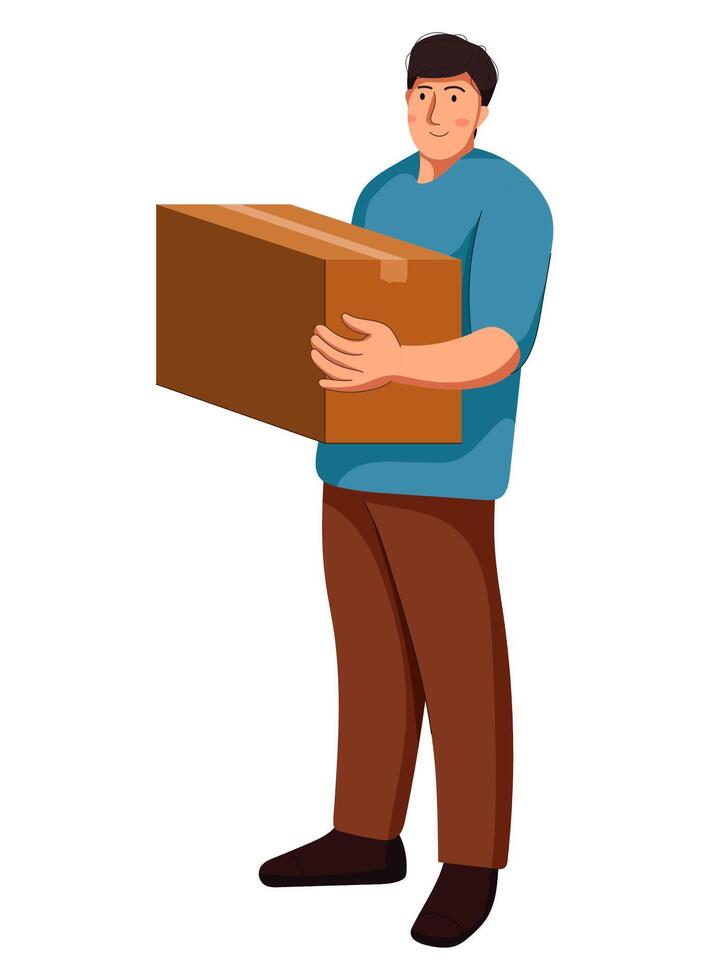 Delivery Men With Box vector