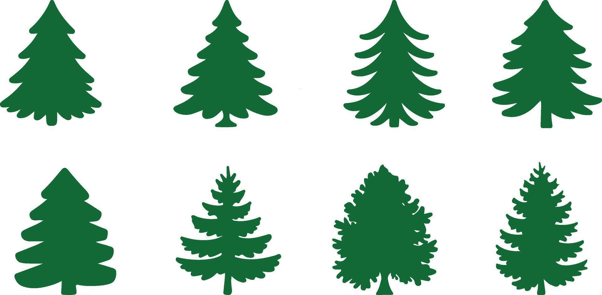 Christmas trees silhouette icon Illustration vector