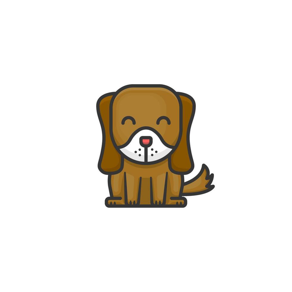Dog icon on white background. Cartoon dog icon animal concept. vector