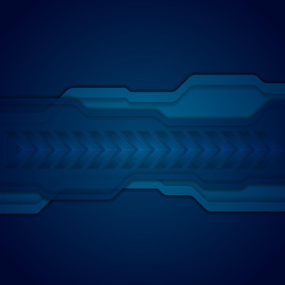 Dark blue abstract technology background vector