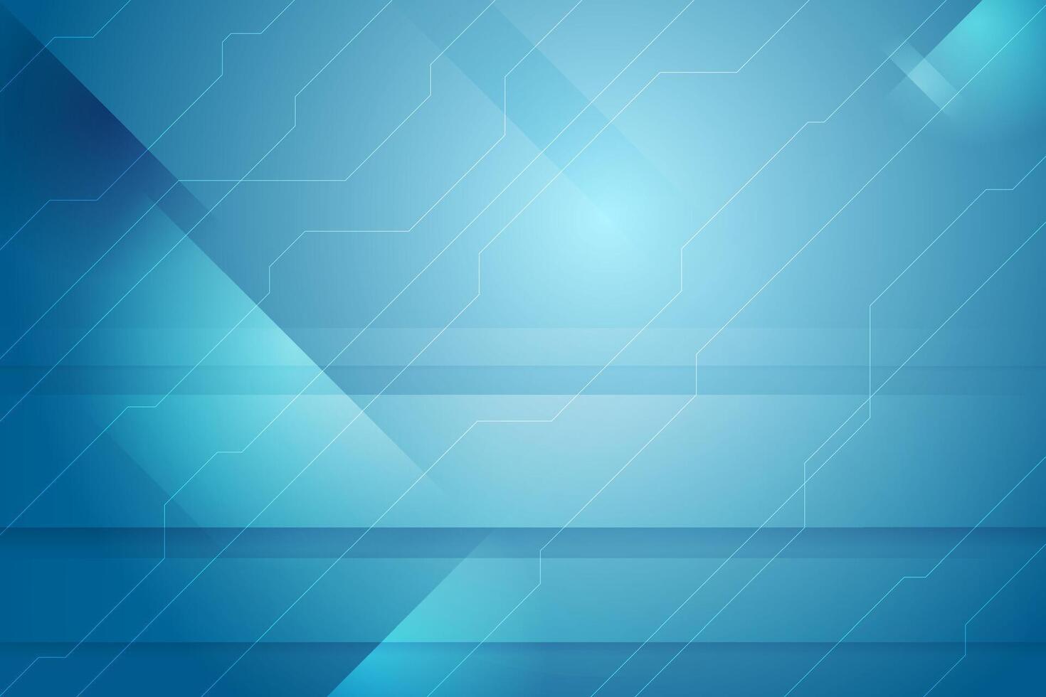 Blue abstract tech minimal background vector