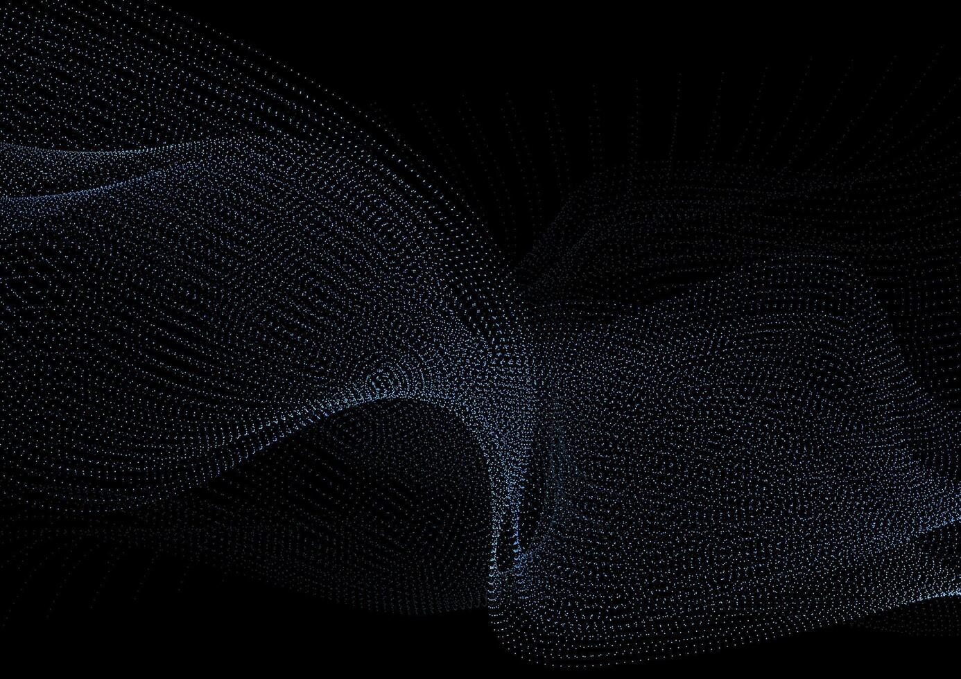 Dark blue abstract dotted sci-fi tech background vector