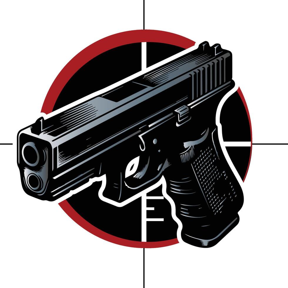 glock gun 17 illustration vector