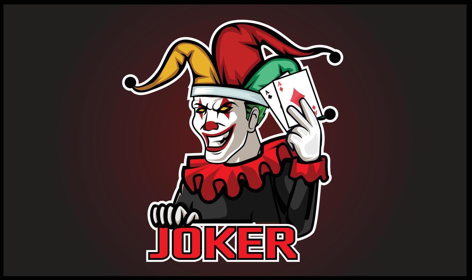 joker mascot logo vector