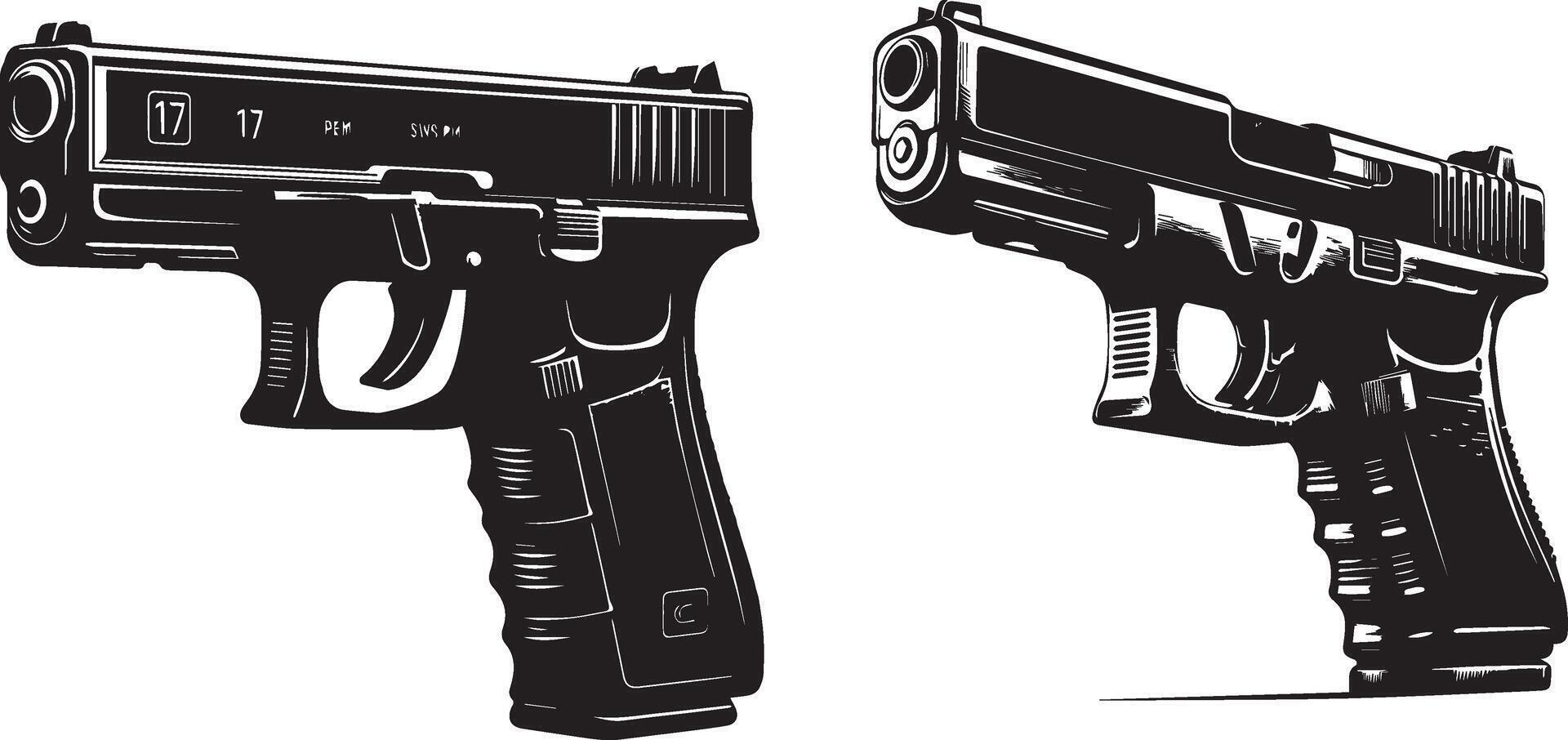 glock 17 guns vector