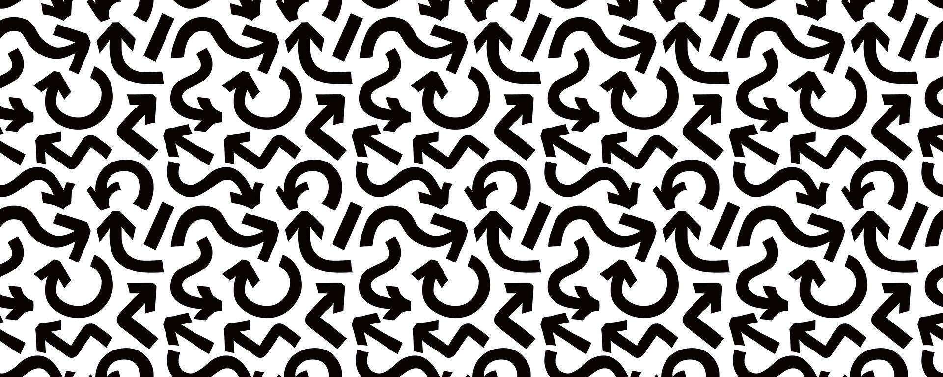 Arrow pattern marker bold style black color vector