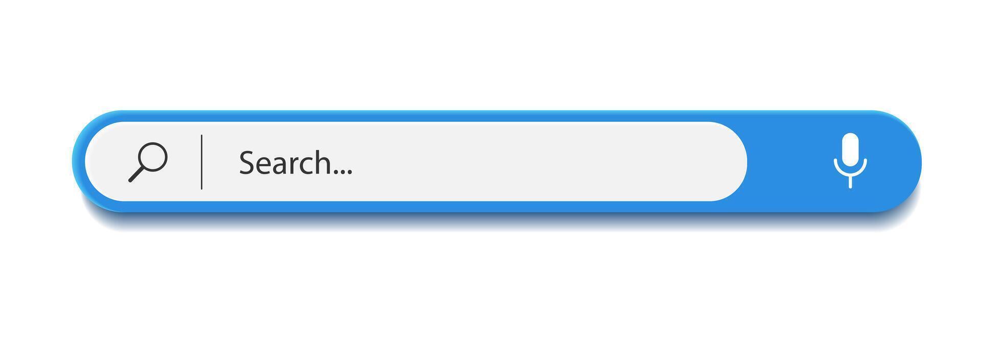 3d search bar Internet browser engine vector