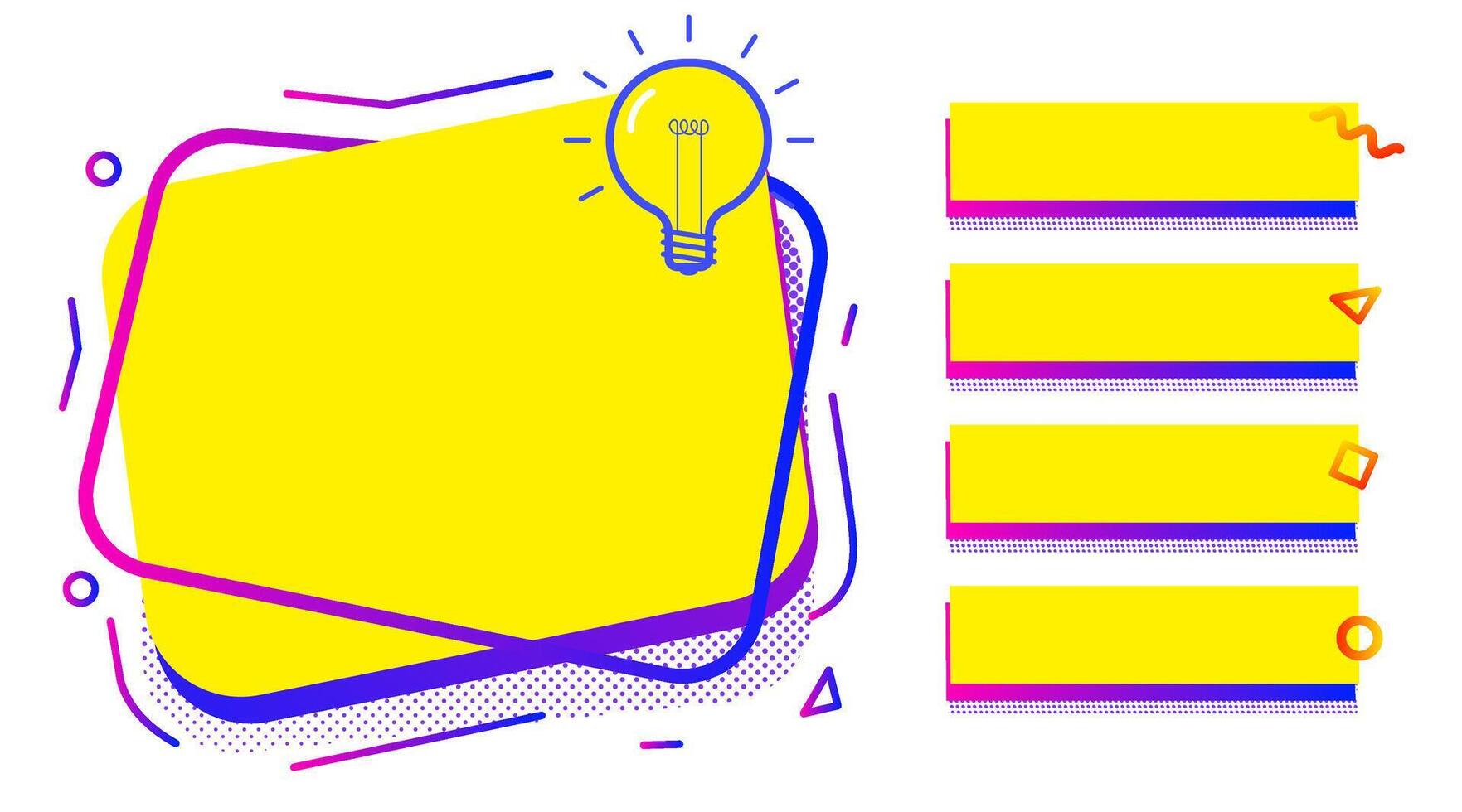 Quiz game menu template colorful style vector