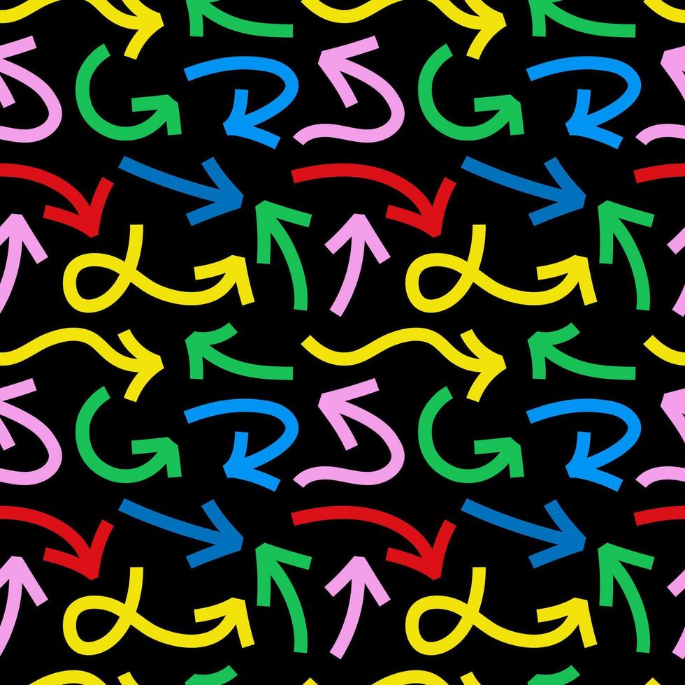 Arrow pattern marker bold colorful style vector