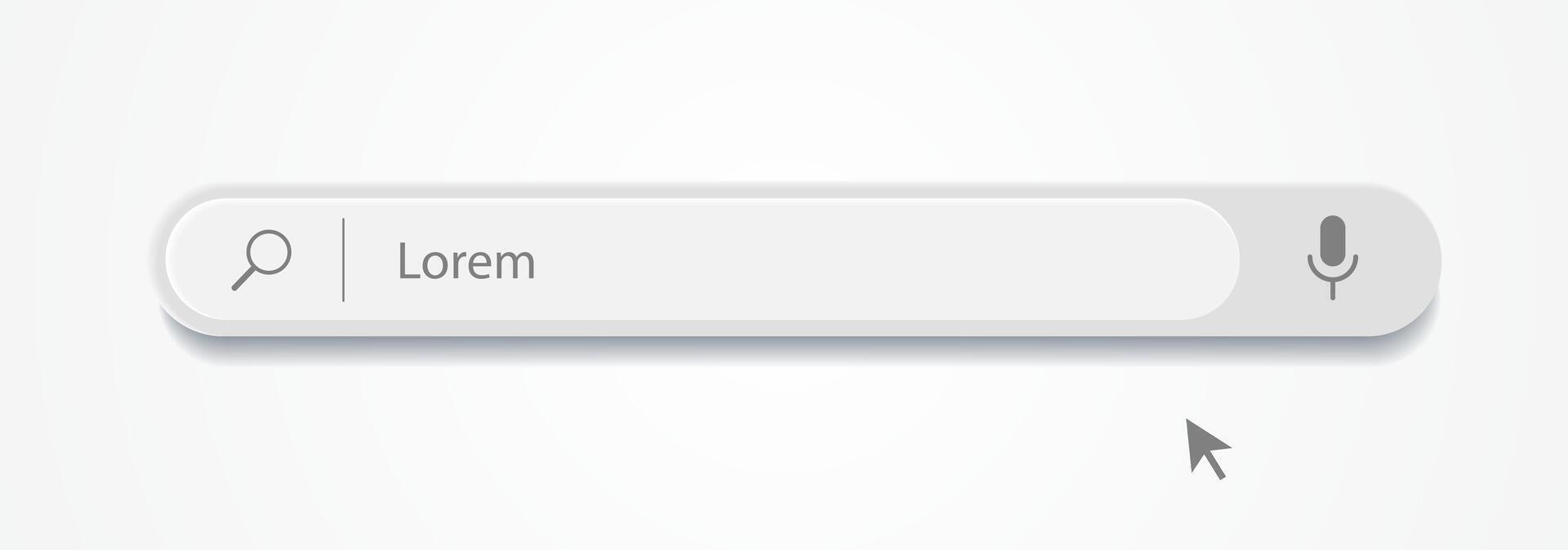 3d search bar Internet browser engine vector